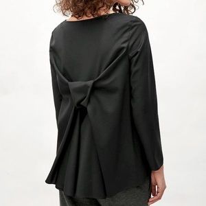 NWOT COS Lightweight Wool Blouse with Back Bow
